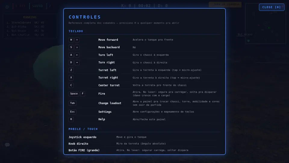 Screenshot of battletanks