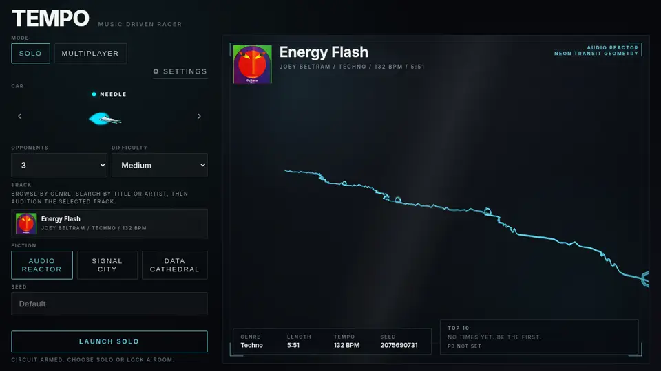 Screenshot of Tempo