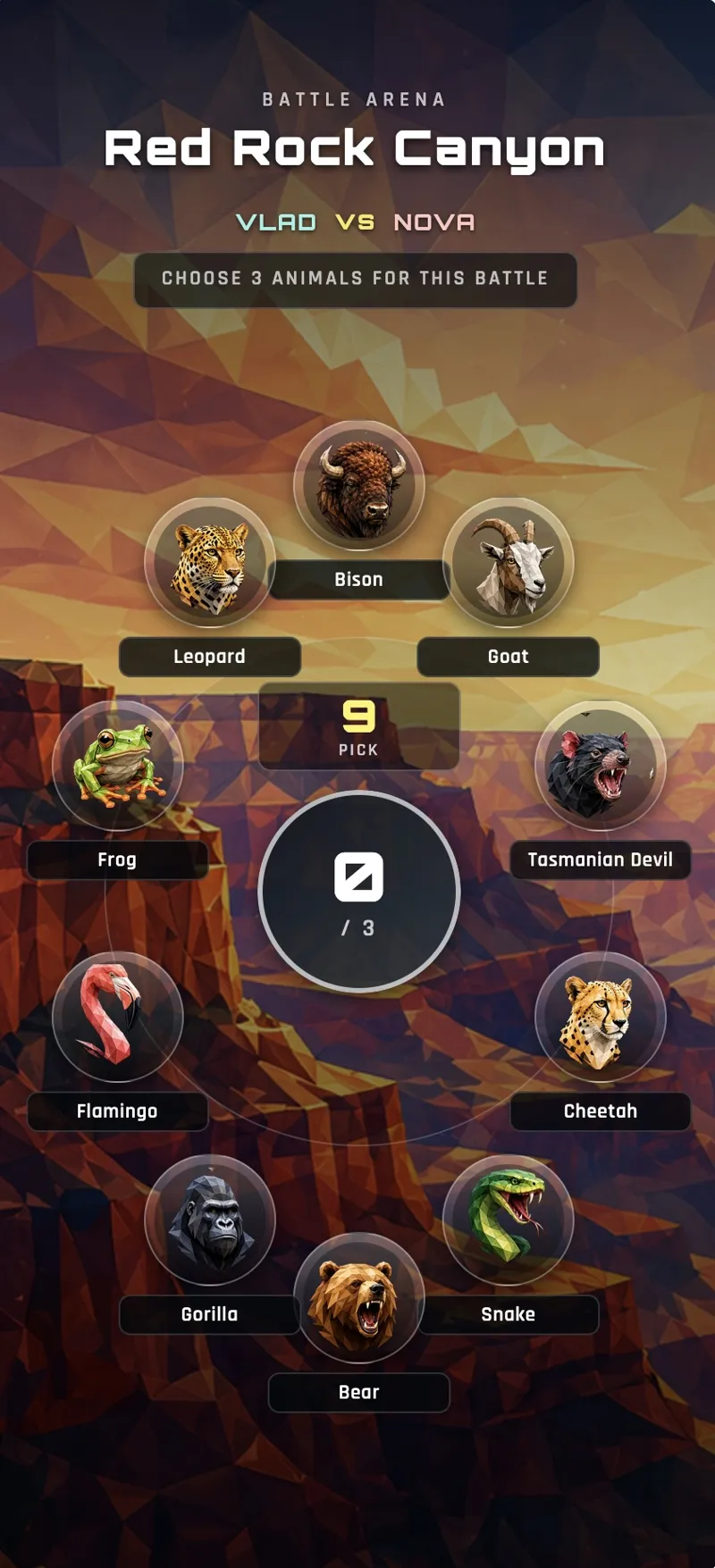 Screenshot of Battle of the Animals