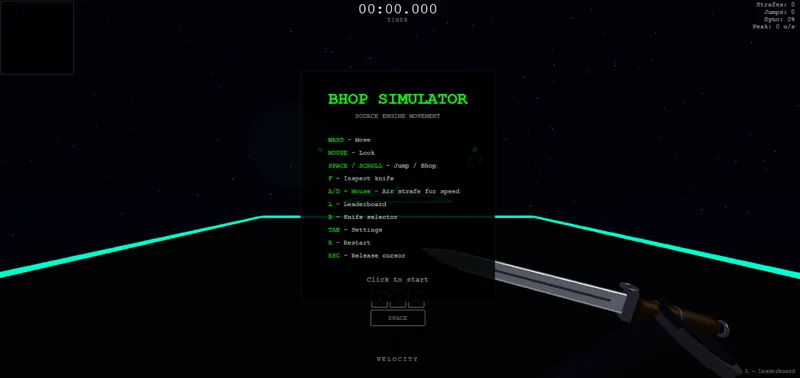 Screenshot of bhop simulator