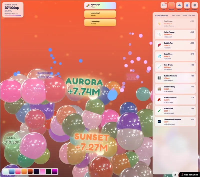 Screenshot of Bubble Popverse