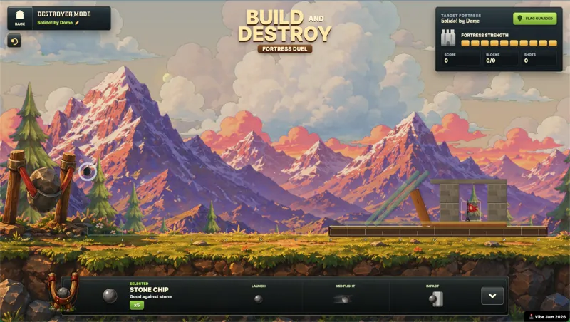 Screenshot of Build & Destroy - Fortress Duel