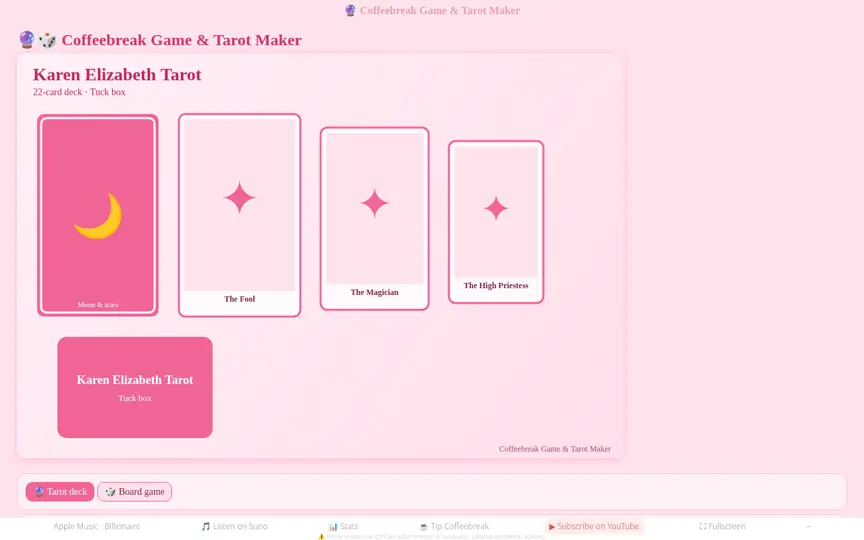 Screenshot of Coffeebreak Gametarot