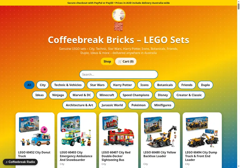 Screenshot of Coffeebreak Legocollect