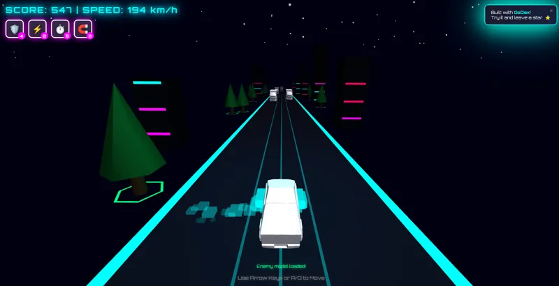 Screenshot of Cybertruck infinite Run