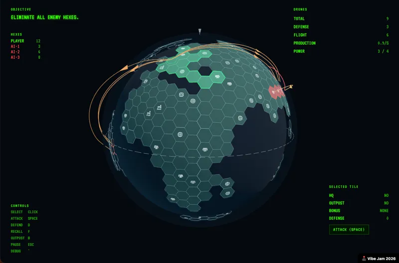 Screenshot of Drone Hex