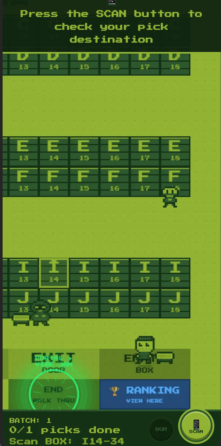 Screenshot of EC warehouse picking