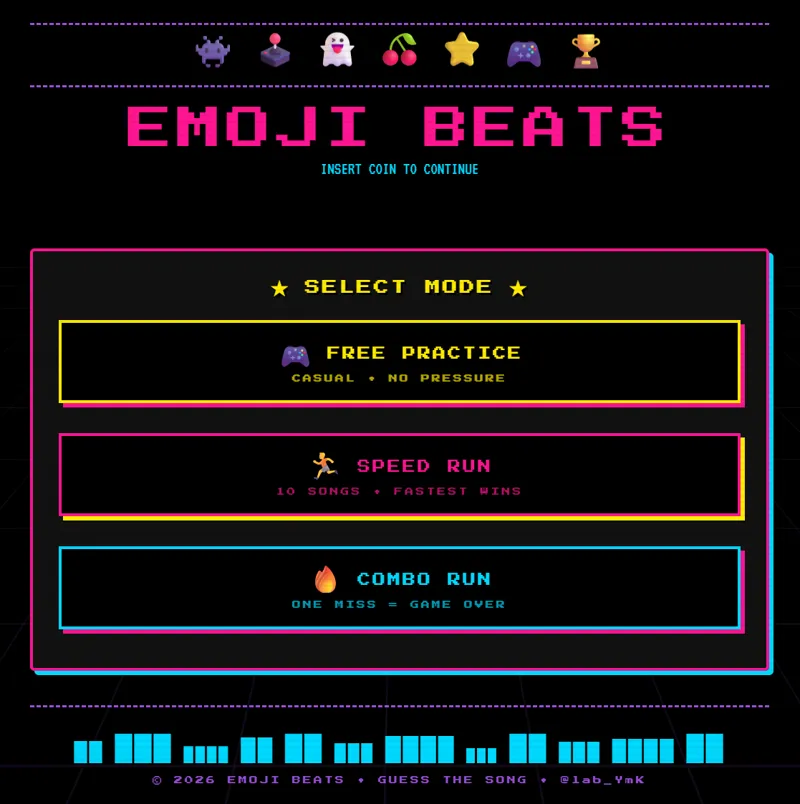 Screenshot of EmojiBeats