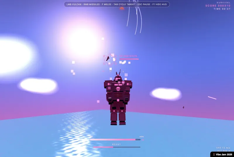 Screenshot of Future Funk Mecha Fight