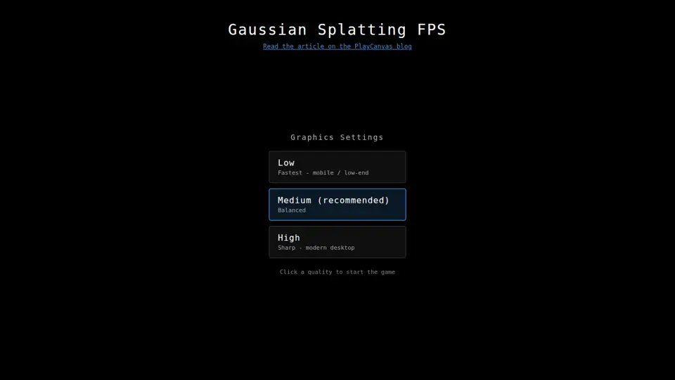 Screenshot of Gaussian Splatting FPS