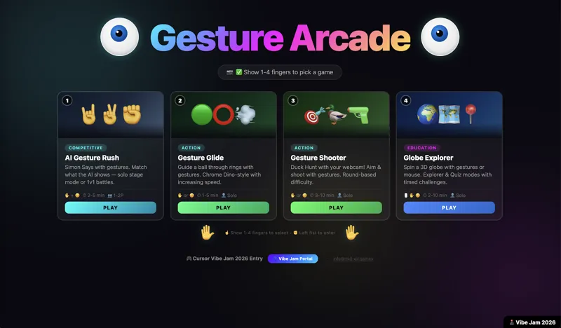 Screenshot of Gesture Arcade