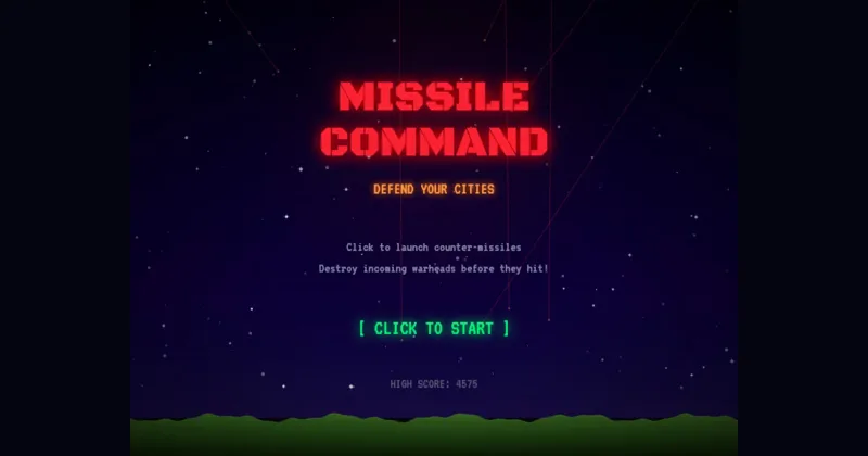 Screenshot of Missile Command