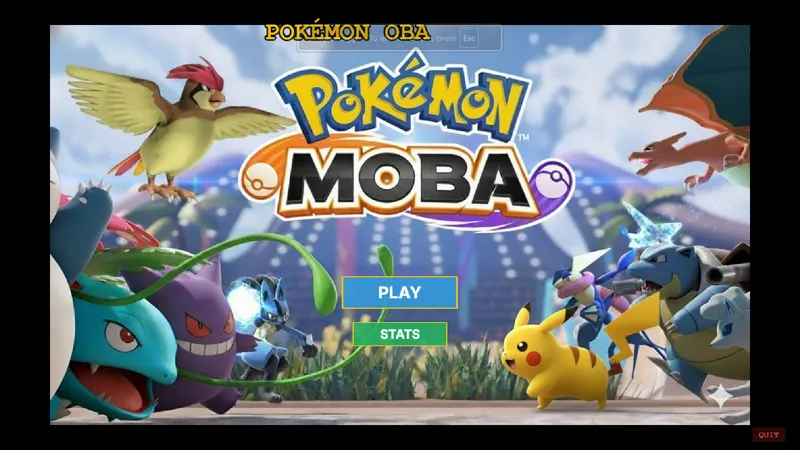 Screenshot of pokemon MOBA