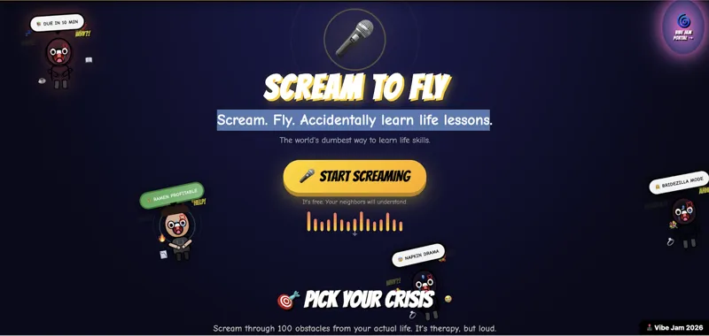 Screenshot of Scream To Fly