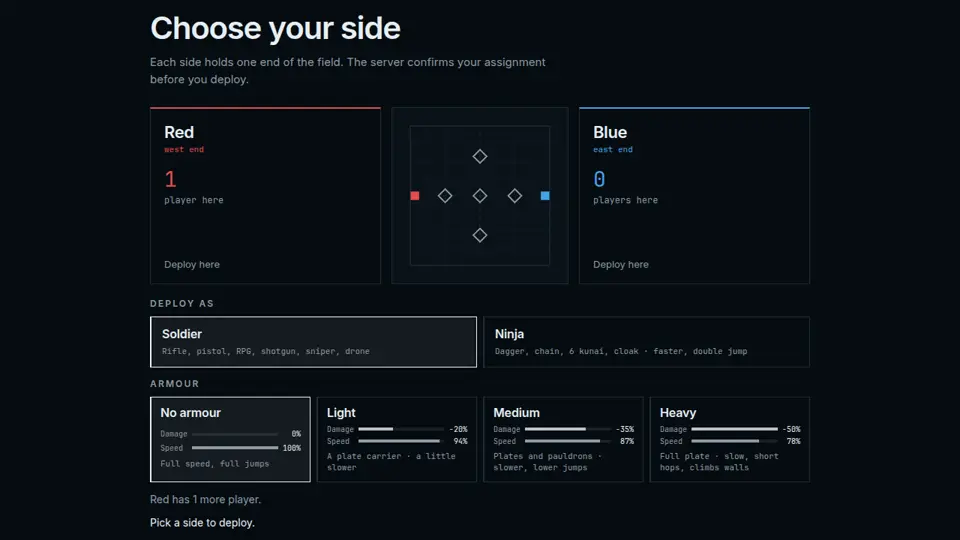 Screenshot of Sectorlock — Two-Team Conquest