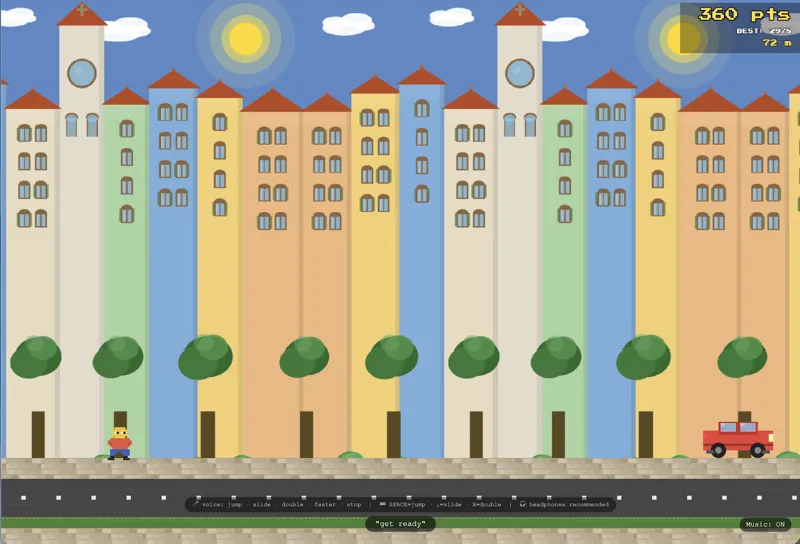 Screenshot of Shout Runner