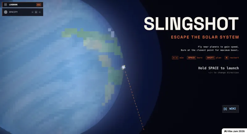 Screenshot of Slingshot: Escape the solar system