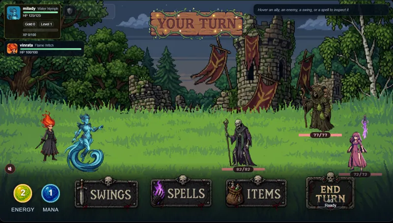 Screenshot of Spell Swing