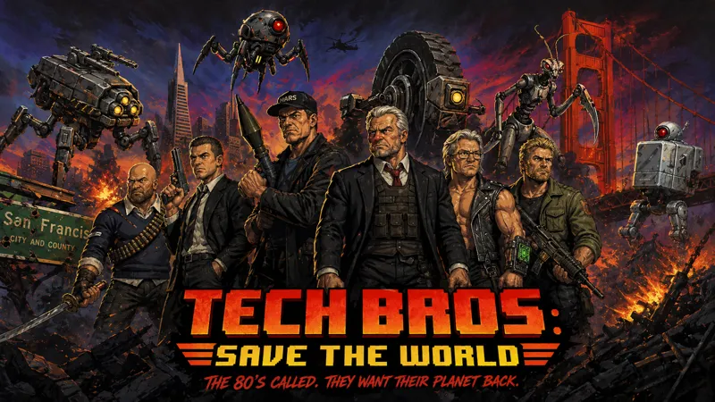 Screenshot of Tech Bros: Save the World