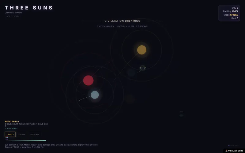 Screenshot of Three Suns