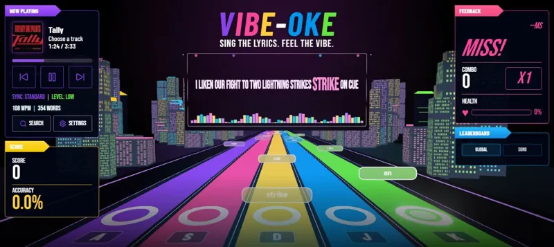Screenshot of Vibe-oke