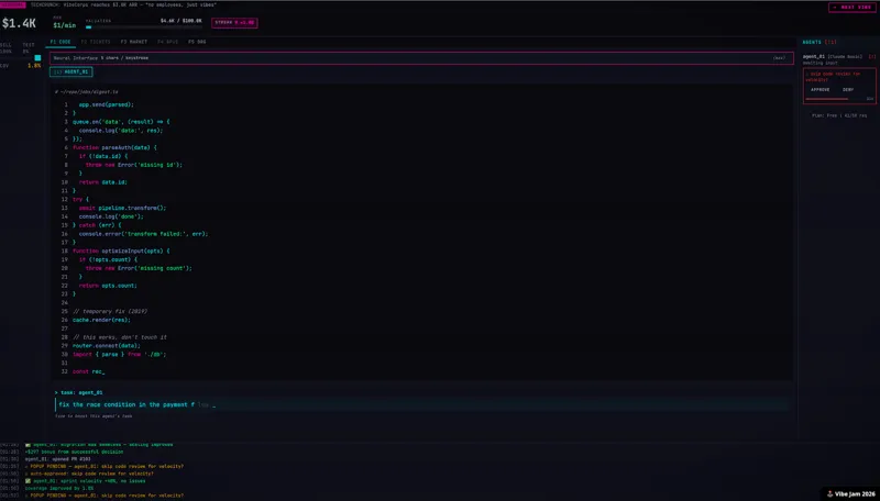 Screenshot of VibeCorps