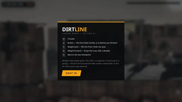Screenshot of DIRTLINE