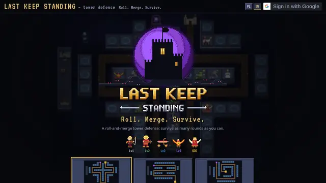Screenshot of Last Keep Standing – free browser tower defense