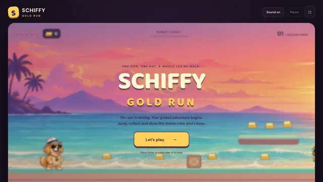 Screenshot of SCHIFFY · Gold Run