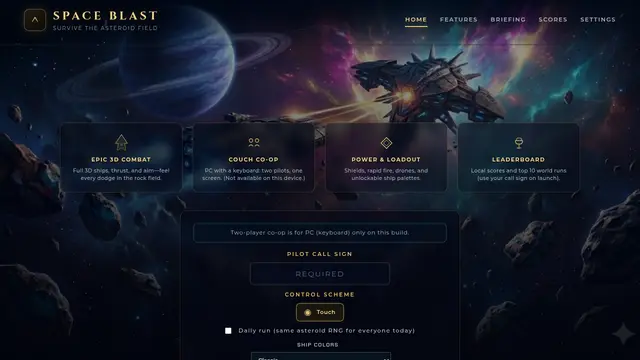 Screenshot of Space Blast